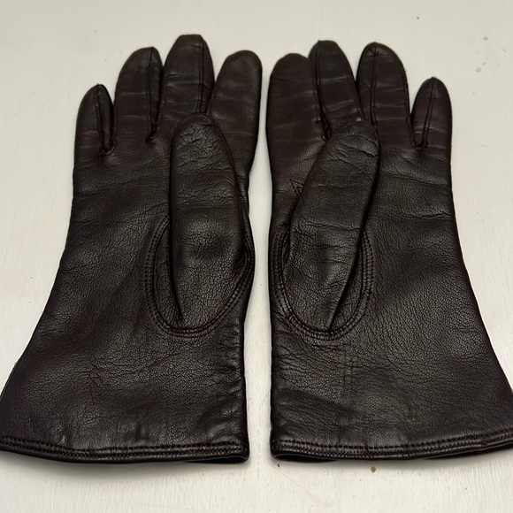 Grandoe Handstitched Italian Leather Women’s Gloves Size 6.5 - Picture 4 of 7